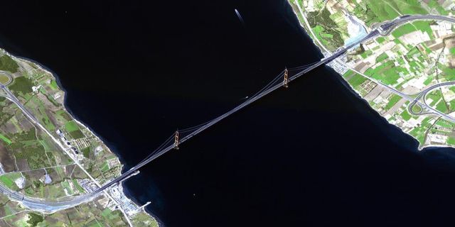 1915 Çanakkale Köprüsü'nün uydu görüntüleri paylaşıldı
