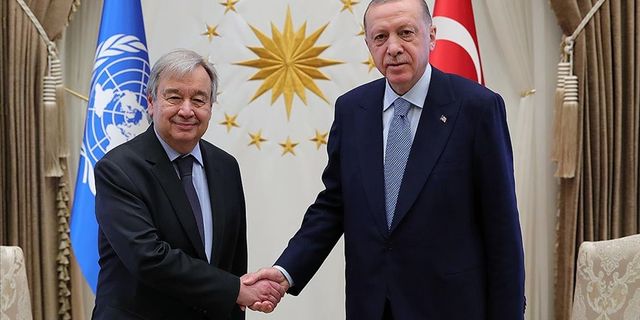 Cumhurbaşkanı Erdoğan BM Genel Sekreter ile görüştü
