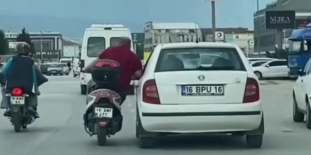 Trafikte tehlikeli yolculuk!