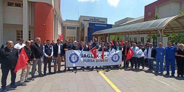 Bursa'da sağlıkta şiddete protesto