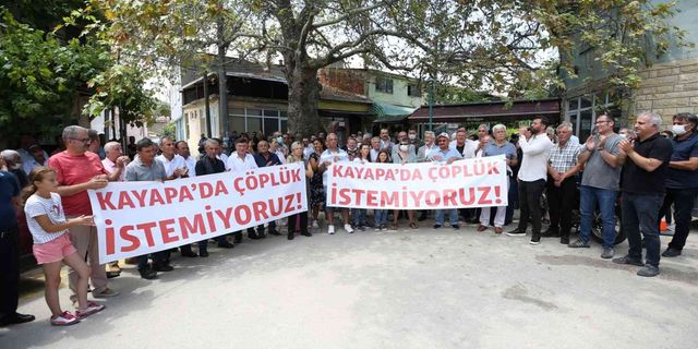 Kayapalı vatandaşlardan çöplük mesajı