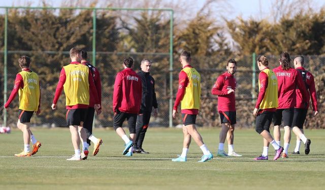 A Milli Takım İtalya maçı hazırlıklarını Konya'da sürdürdü