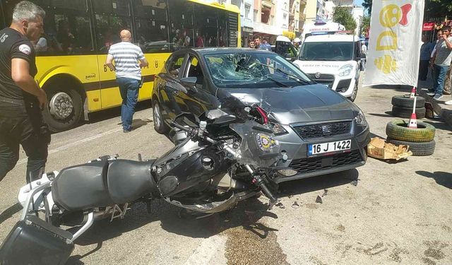 Bursa’da yunus polisleri kaza yaptı: 2 polis yaralandı