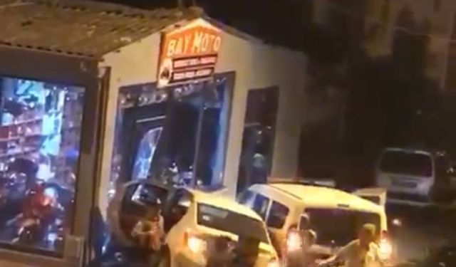 Bursa'da polisten kaçan sürücü iş yerine çarptı!