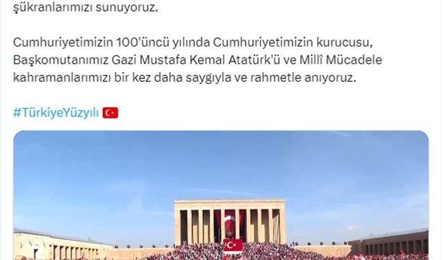 MSB: “29 Ekim'de Anıtkabir 1 milyon 182 bin 425 ziyaretçi ağırladı”