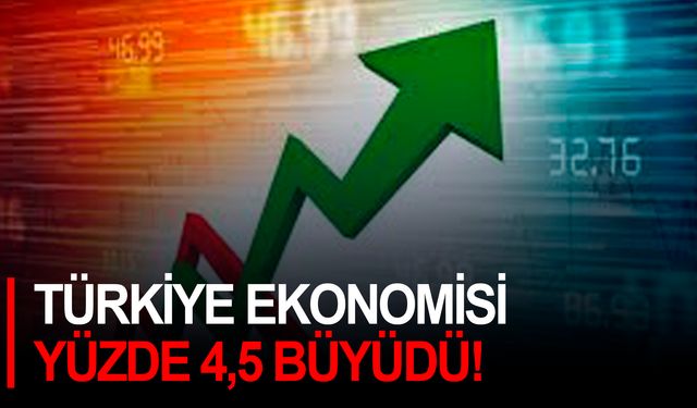 Türkiye ekonomisi yüzde 4,5 büyüdü!