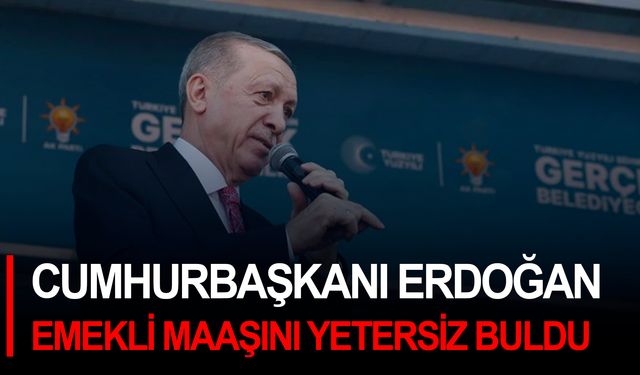 Cumhurbaşkanı Erdoğan emekli maaşını yetersiz buldu