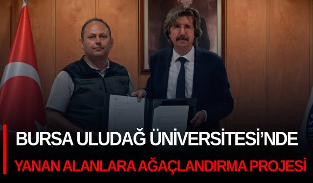 Bursa Uludağ Üniversitesi’nde yanan alanlara ağaçlandırma projesi