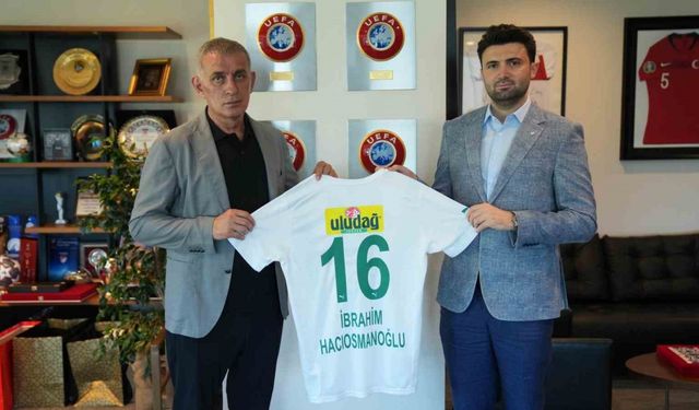 Bursaspor Başkanı Enes Çelik, TFF Başkanı'nı ziyaret etti