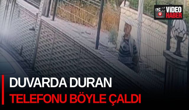 Duvarda duran telefonu böyle çaldı