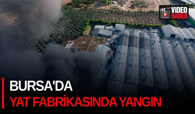 Bursa'da yat fabrikasında yangın