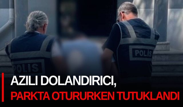 Azılı dolandırıcı, parkta otururken tutuklandı