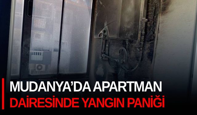 Mudanya’da apartman dairesinde yangın paniği