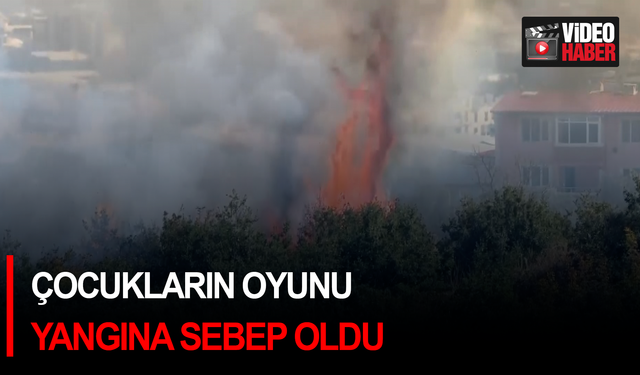 Çocukların oyunu yangına sebep oldu