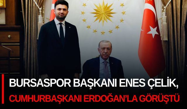 Bursaspor Başkanı Enes Çelik, Cumhurbaşkanı Erdoğan’la görüştü