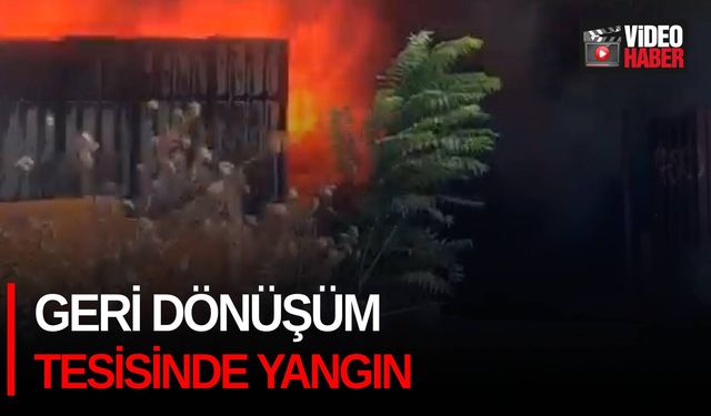 Geri dönüşüm tesisinde yangın