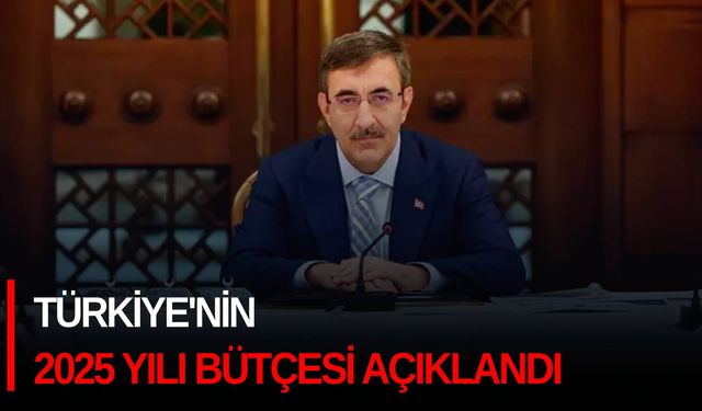 Türkiye'nin 2025 yılı bütçesi açıklandı