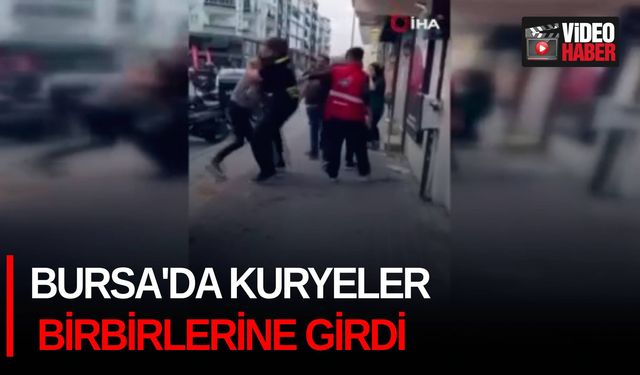 Bursa'da kuryeler birbirlerine girdi