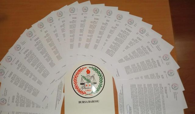 Bursa Barosu, CMK tarifesi için milletvekillerine mektup gönderdi