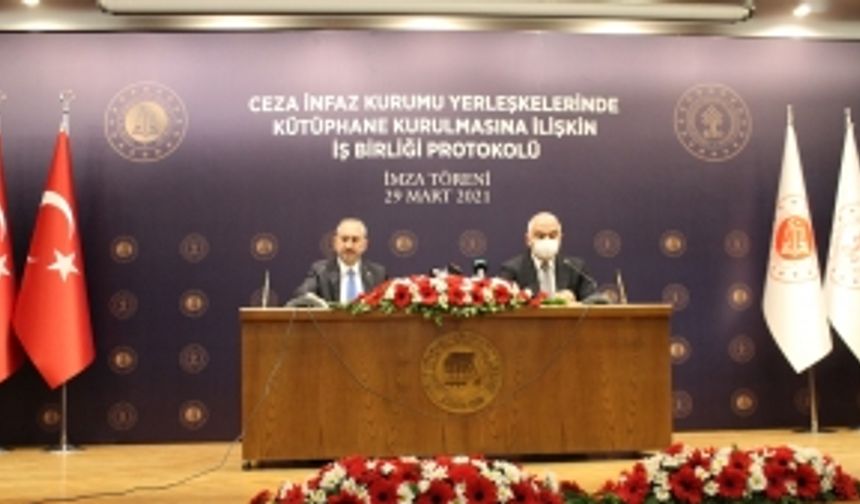 Cezaevlerine kütüphane açılması için iş birliği protokol imzalandı