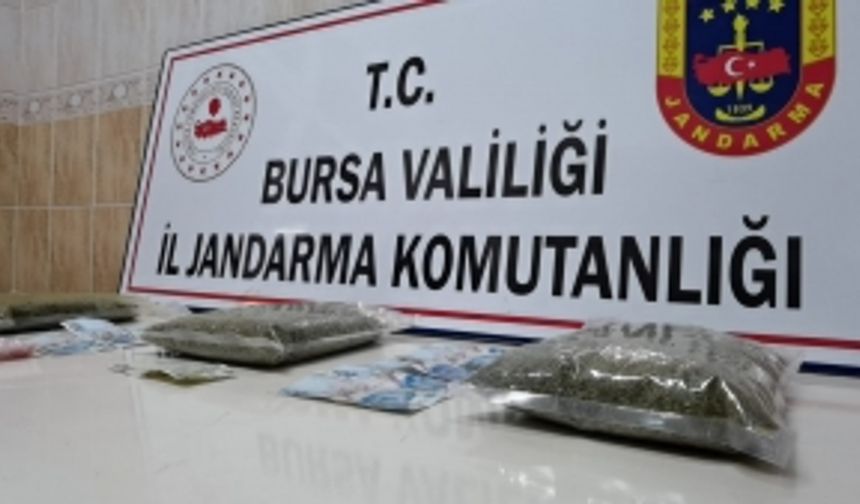 Jandarma ekiplerinin durdurduğu araçtan uyuşturucu çıktı: 5 gözaltı