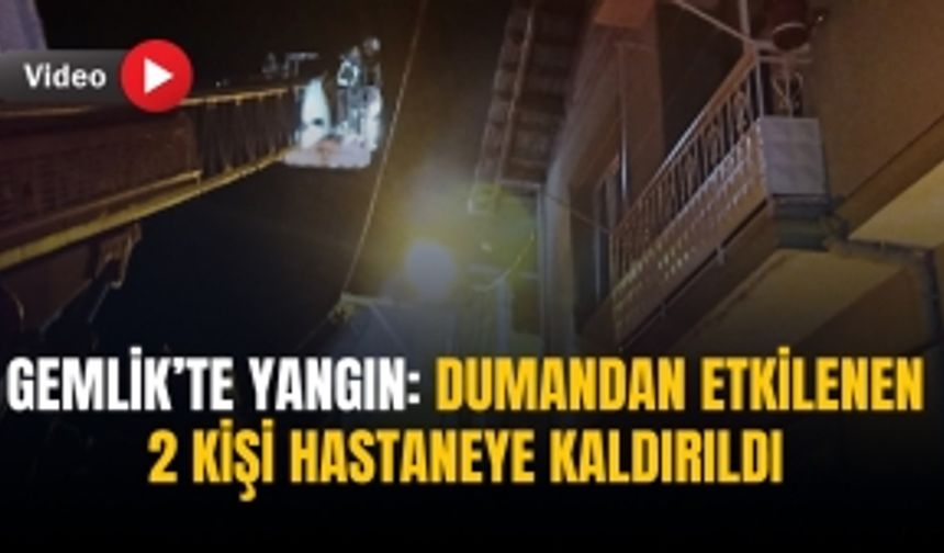 Gemlik’te yangın: Dumandan etkilenen 2 kişi hastaneye kaldırıldı