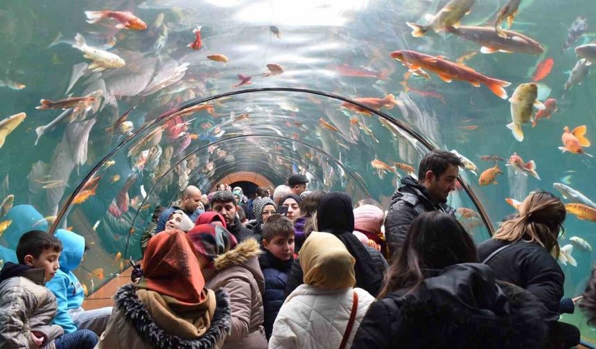 Yıldırım’da tünel akvaryumu 10 günde 40 bin kişi ziyaret etti